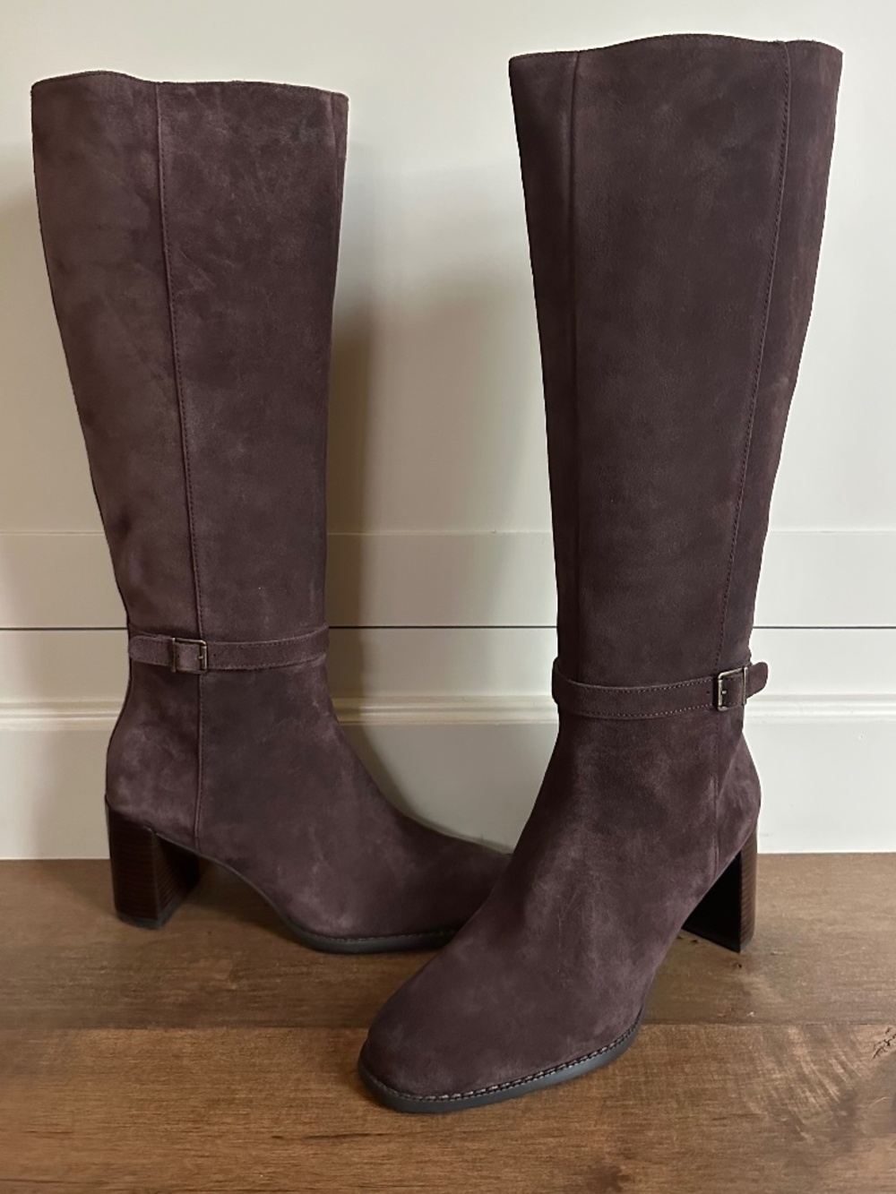 Vionic Women's Valora Knee High Tall Boots Heeled Chocolate Ganache Suede Size 8
